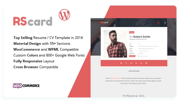 RScard Material WordPres Theme