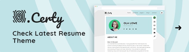 Certy - WordPress Resume, CV Theme